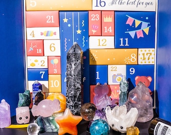 CRYSTAL Advent Calendar Kit 24 Days of Christmas/Birthaday Countdown Different Crystals Surprise Gift Mystery Crystal Crystal Confetti