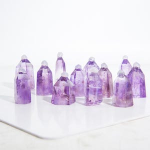 Wholesale Lot 100g Natural Mini Amethyst Tower Obelisk Point Wand Healing Crystal Gift Decor