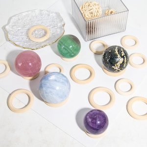 Groothandel partij mini ronde houten bollen houders