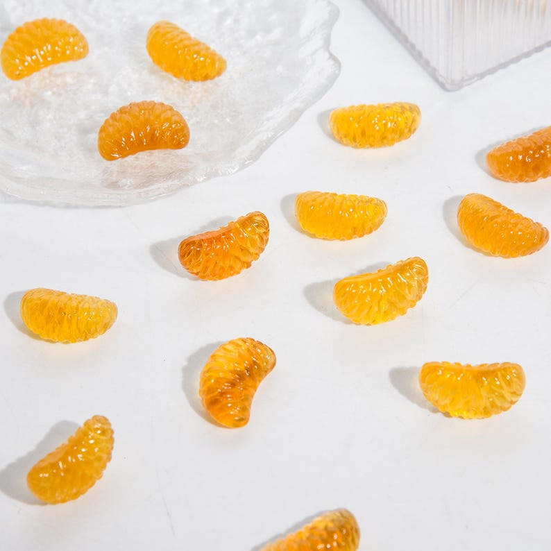 Rodajas de naranja de cristal de fluorita amarilla al por mayor Regalo de cristal imagen 2