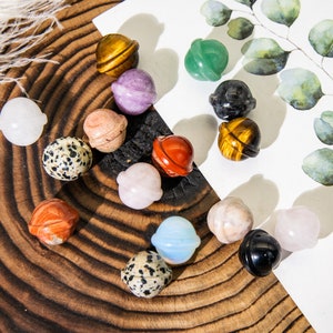 Wholesale Lot Mixed Mini Crystal Planet Ball Natural Gemstone Quartz Planet
