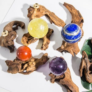 Wholesale Lot 3pcs Wooden Spheres Holders Sphere Stands