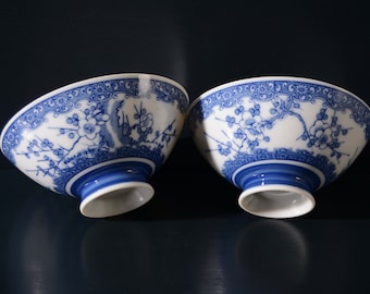Cherry Blossom Design Rice Bowls, Set of 2