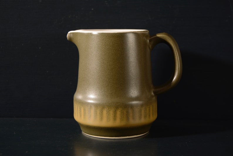 Vintage Creamer, Small Pitcher, Dark Olive bild 3