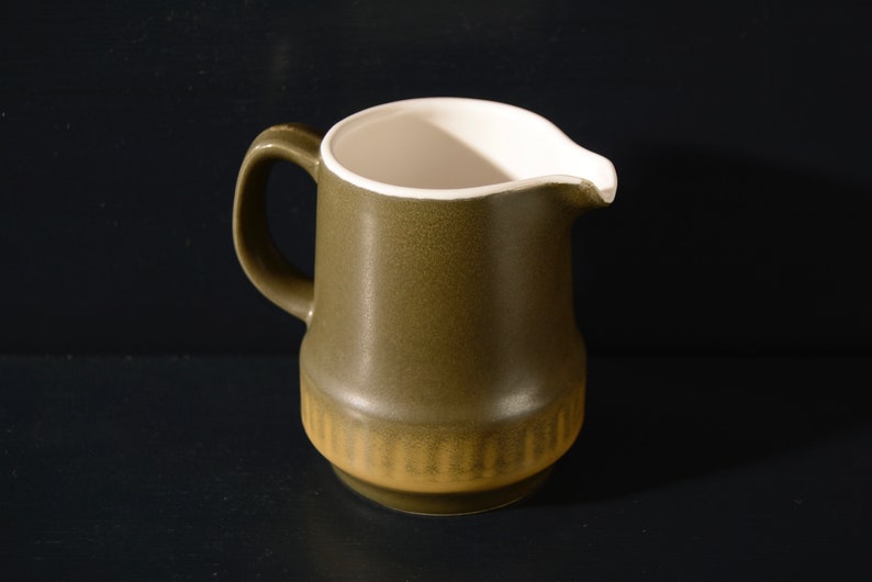 Vintage Creamer, Small Pitcher, Dark Olive bild 1