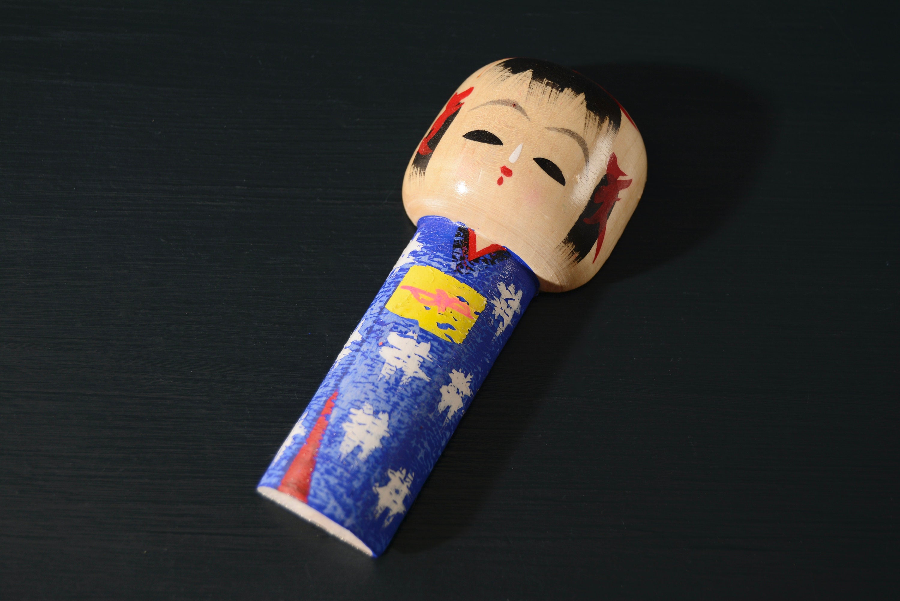 Vintage Kokeshi Wooden Dolls with Delicately Hand-painted and Carved  Designs, Asian Folk Art