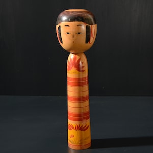 Vintage Japanese Kokeshi Doll, 12.5 inch