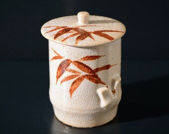 Tea Cup & Lid with Bamboo Design