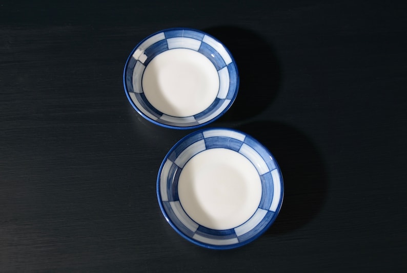 Blue Checkered Mame-Zara, Set of 2 image 1