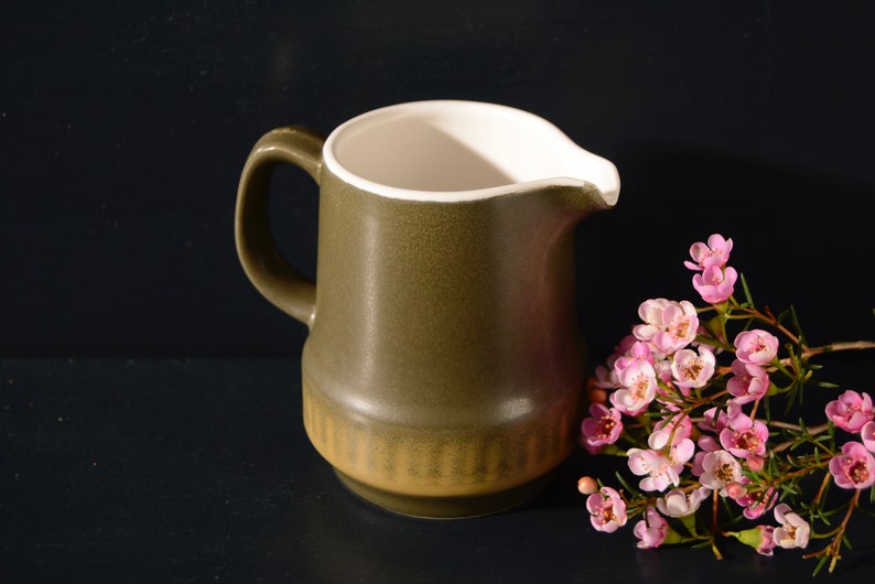 Vintage Creamer, Small Pitcher, Dark Olive bild 10