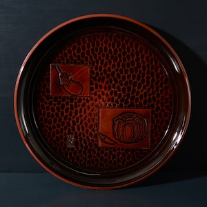 Vintage Japanese Tray with Vegetables