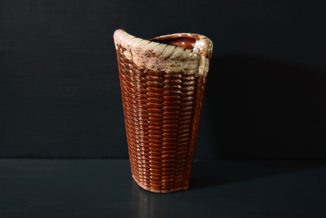 Basket Weave Vase Etsy