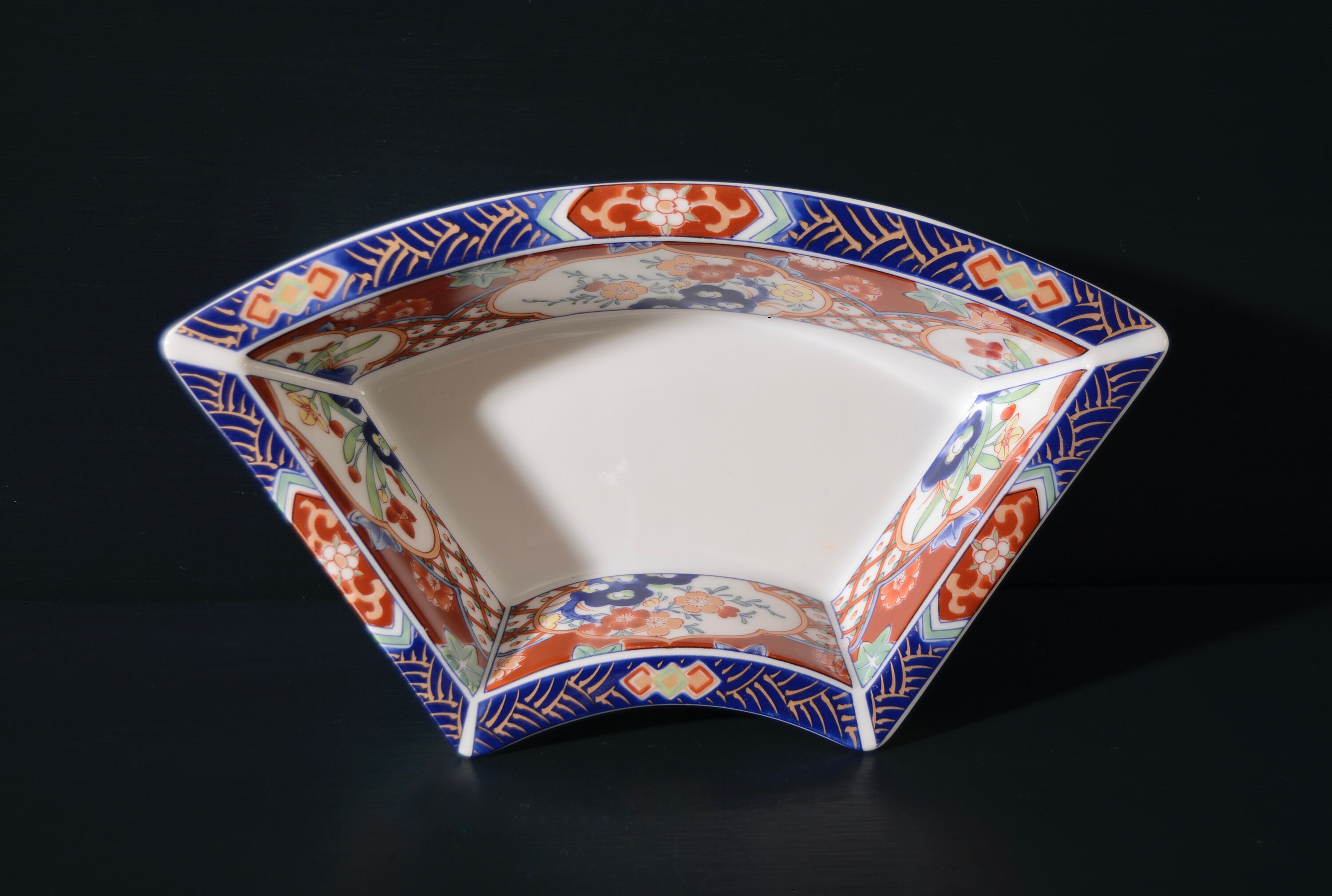 Japanese Fan Shaped Serving Bowl