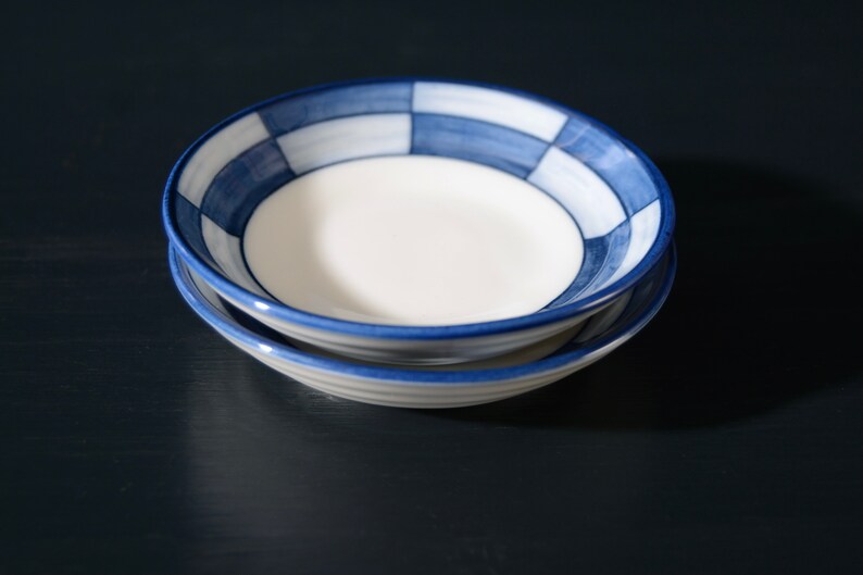 Blue Checkered Mame-Zara, Set of 2 image 3