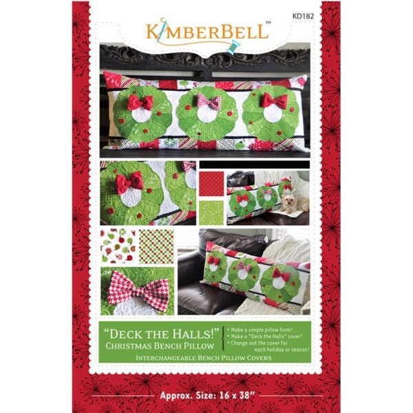 Kimberbell - Deck the Halls Bench Pillow (Sewing Version) *Retired