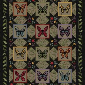 Maywood Butterflies and Blossoms featuring Bonnies Butterflies - Flannel Quilt Kit