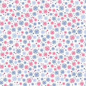 Kimberbell Celebration - Red/White/Blue Sparklers (Quilting Cotton, Sold by the Yardage)