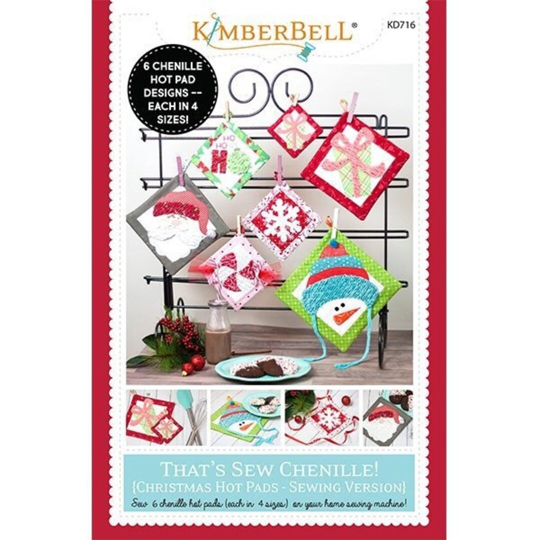 Kimberbell That's Sew Chenille Christmas Hot Pads sewing Version