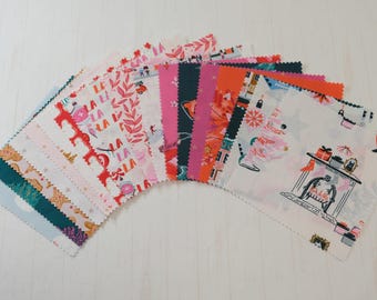 Christmas in the City - Full Collection - Precuts - Charm Pack - 5in Squares - 100% Quilting Cotton - 42ct