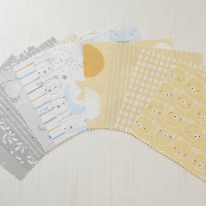 Carta + Tessuto D è per Sogno - Collezione Curata - Pretagli - Confezione Charm - 5 in Quadrati - 100% Cotone per Trapuntatura - 44ct