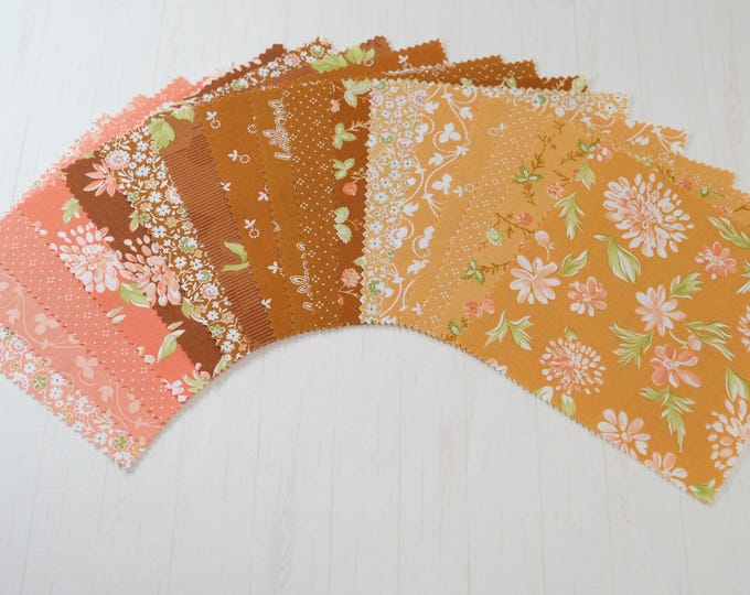 Moda Cinnamon and Cream by Fig Tree and Co - Precuts - Charm Pack - 5in ...
