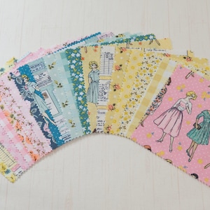 Poppie Cotton Delightful Department Store - Collection - Precuts - Charm Pack - 5in Squares - 100% Quilting Cotton - 42ct