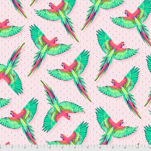 Tula Pink Daydreamer - Macaw Ya Later Dragonfruit (Quilting Cotton, Sold by the Yardage)