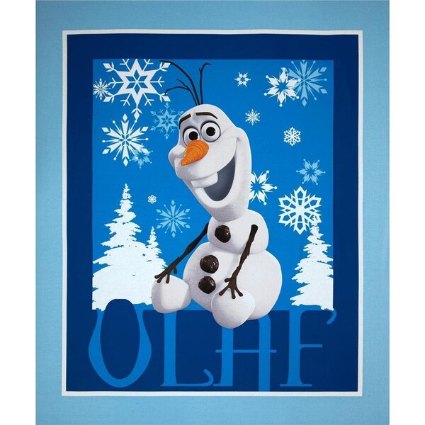 Disney Frozen Olaf Panel Fabric, Sold by the Panel