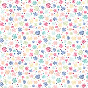 Kimberbell Celebration - Multi-Brights Sparklers (Quilting Cotton, Sold by the Yardage)