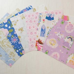 Pink Princess Little Brier Rose - Precuts - 6.5&quot; Squares for Panels - 100% Quilting Cotton - 42ct