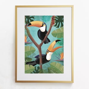 Tropical Toucan Print Wall art image 2