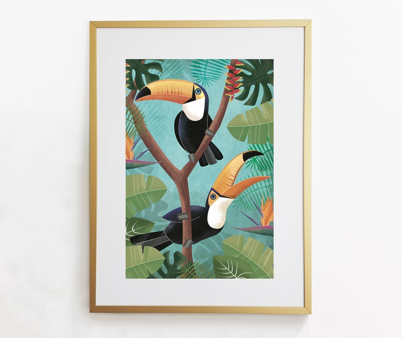 Tropical Toucan Print Wall art image 2