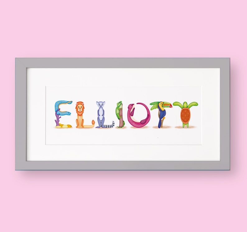 Personalised Name Prints Baby Print Nursery Art Alphabet Etsy