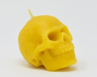Skull Candle | Pure Beeswax | Handcrafted | Natural Honey Fragrance | Day of the Dead Candle