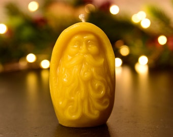 Old Man Winter Candle | Pure Beeswax | Santa Candle | St. Nicholas