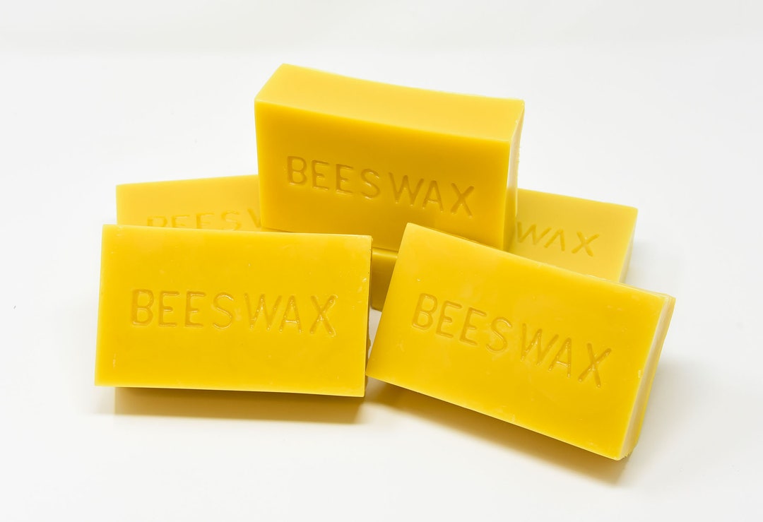 100% Pure Beeswax | Hand Poured 16 Oz Bar | All Natural Golden Yellow ...