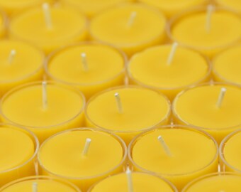 Pure Beeswax Tealight Candles | Handcrafted | Natural Honey Fragrance