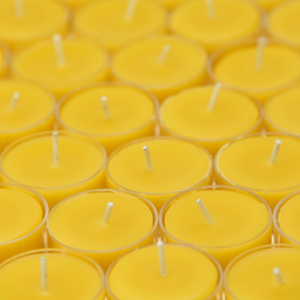 Pure Beeswax Tealight Candles | Handcrafted | Natural Honey Fragrance