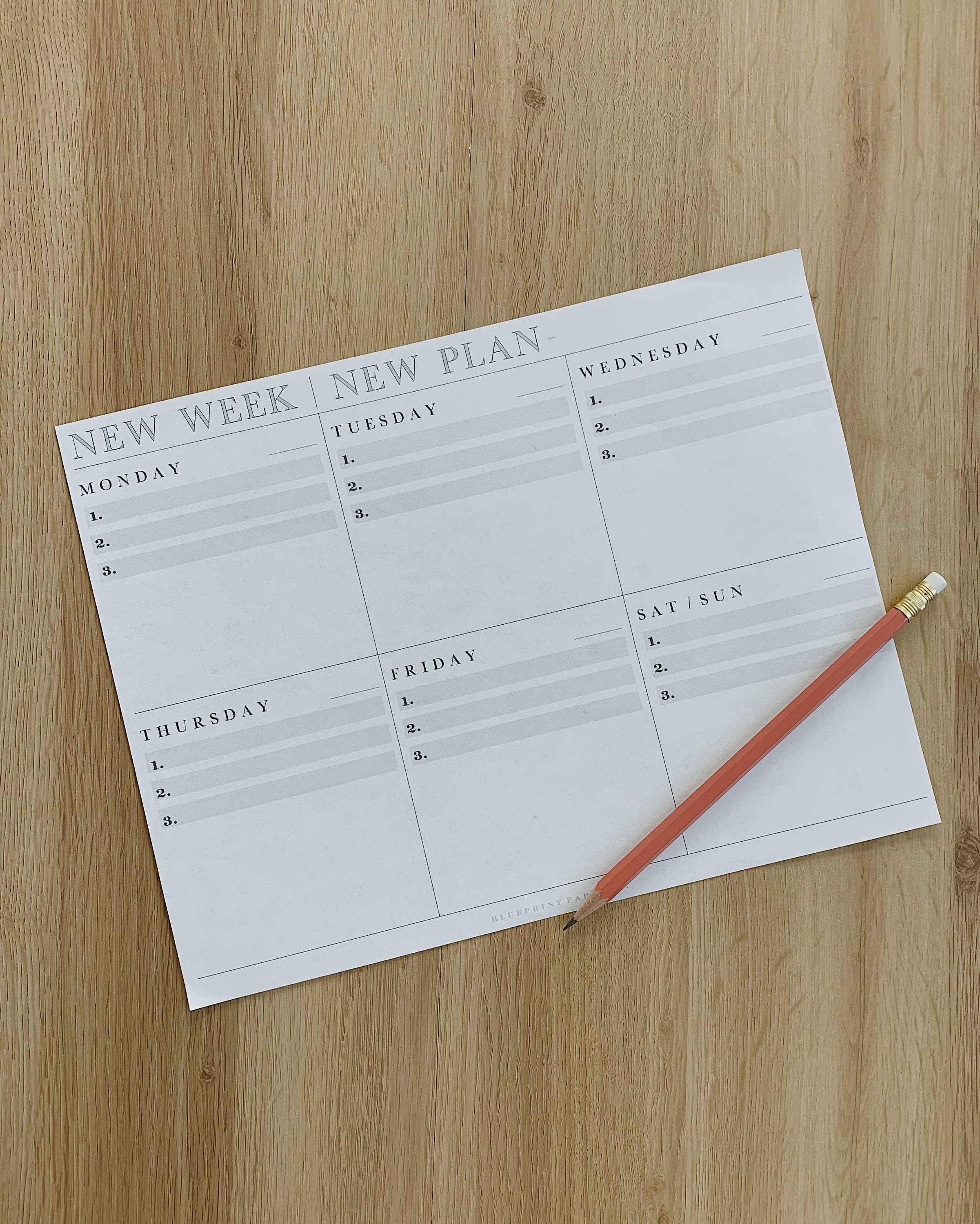 landscape printable weekly planner pdf download weekly etsy