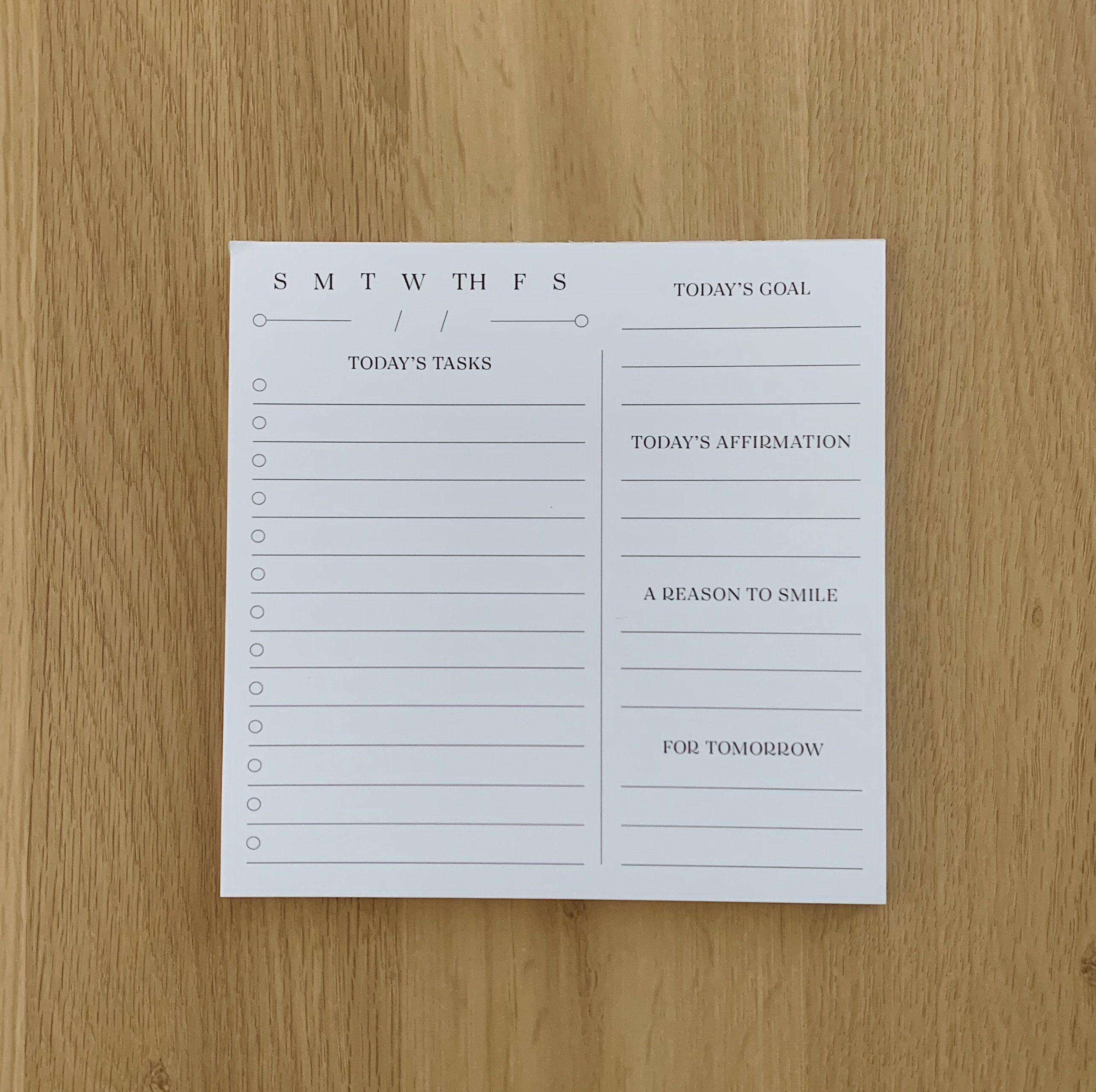 Daily Organizer Pad, Daily Notepad, Daily Planner Notepad with To Do