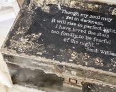 A Victorian metal storage box, cash box, deeds box