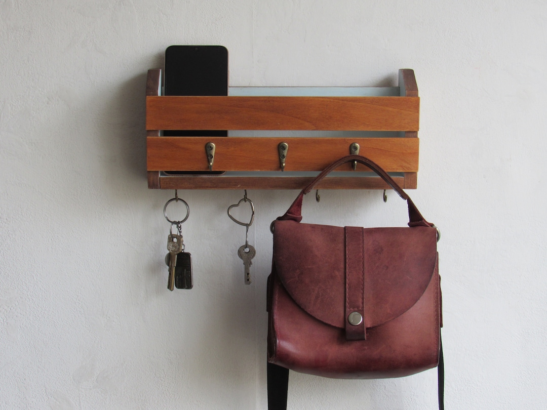 Seals Rack And Key Rack Mail and Key Holder With Shelf | Wall Organizer for Entryway - Etsy