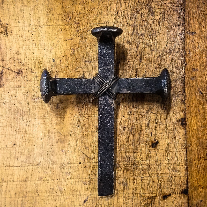 Railroad Spike Cross Etsy