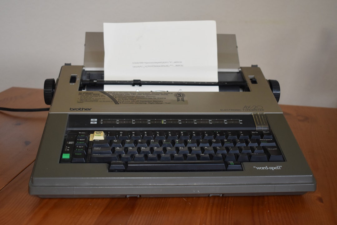 Brother AX20 Word Spell Portable Electric Typewriter W/cover Etsy