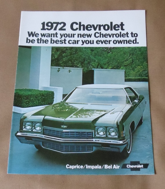 1972 CHEVROLET CAPRICE IMPALA BEL AIR CAR BROCHURE