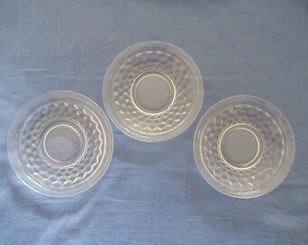 Fostoria American Clear #2056 Untertassen (Set von 3)