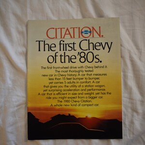 Chevrolet Citation 1980 Original Sales Brochure (24 pages)