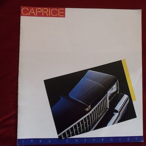 Chevrolet 1986 Caprice Original Sales Brochure (16 pages)