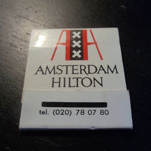Amsterdam Hilton Schiphol Airport Holland Matchbook (unstruck)