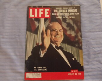 Life Magazine January 23, 1956  Mr. Truman Today, Still Campaigning